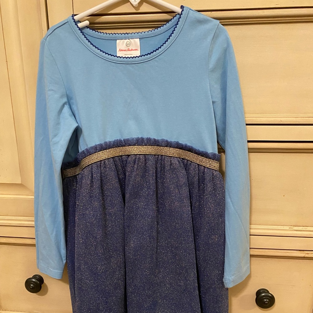 Hanna Andersson Blue twirl dress